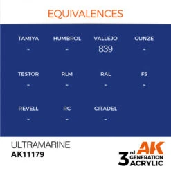 AK® Peinture Acrylique (3G) Bleu Outremer (ultramarine)17 Ml -Modèle Militaire Jouet ak peinture acrylique 3g bleu outremer ultramarine17 ml ak11179 1