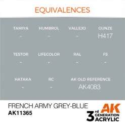 AK® Peinture Acrylique (3G) Gris-bleu Armée Française AFV Series 17 Ml -Modèle Militaire Jouet ak peinture acrylique 3g gris bleu armee francaise afv series AK11365 1
