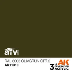 AK® Peinture Acrylique (3G) Olivgrün Opt.2 RAL6003 AFV Series 17 Ml -Modèle Militaire Jouet ak peinture acrylique 3g olivgruen opt2 ral6003 afv series AK11310 1