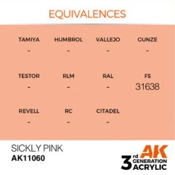 AK® Peinture Acrylique (3G) Rose Maladif (sickly Pink) 17 Ml 7 AK® Peinture Acrylique (3G) Rose Maladif (sickly Pink) 17 Ml -Modèle Militaire Jouet ak peinture acrylique 3g rose maladif sickly pink 17 ml ak11060 1