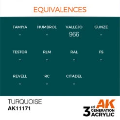 AK® Peinture Acrylique (3G) Turquoise 17 Ml -Modèle Militaire Jouet ak peinture acrylique 3g turquoise 17 ml ak11171 1