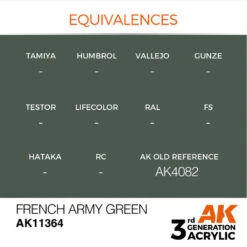 AK® Peinture Acrylique (3G) Vert Armée Française AFV Series 17 Ml -Modèle Militaire Jouet ak peinture acrylique 3g vert armee francaise afv series AK11364 1