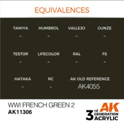 AK® Peinture Acrylique (3G) WWI French Green 2 AFV Series 17 Ml -Modèle Militaire Jouet ak peinture acrylique 3g wwi french green 2 afv series ak11306 1