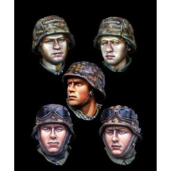 Alpine Miniatures® H024 Set De 5 Têtes De Soldats Allemands De La Waffen-SS 1:35