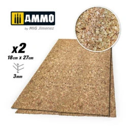 Ammo® Create Cork - Feuille De Liège 3 Mm (x2) Gros Grain
