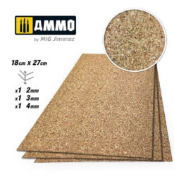 Ammo® Create Cork - Mix Feuille De Liège 2/3/4 Mm (x3) Grain Moyen