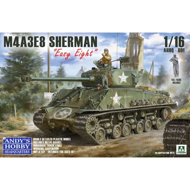 Andy's Hobby® Maquette Militaire Char Sherman M4A3E8 "Easy Eight" 1:16 3 Andy's Hobby® Maquette Militaire Char Sherman M4A3E8 "Easy Eight" 1:16