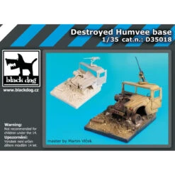 Black Dog® Vignette Destroyed Humvee Base 1:35
