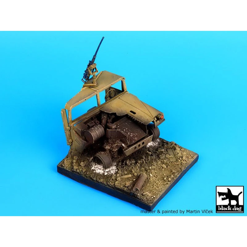 Black Dog® Vignette Destroyed Humvee Base 1:35 7 Black Dog® Vignette Destroyed Humvee Base 1:35 – Image 5