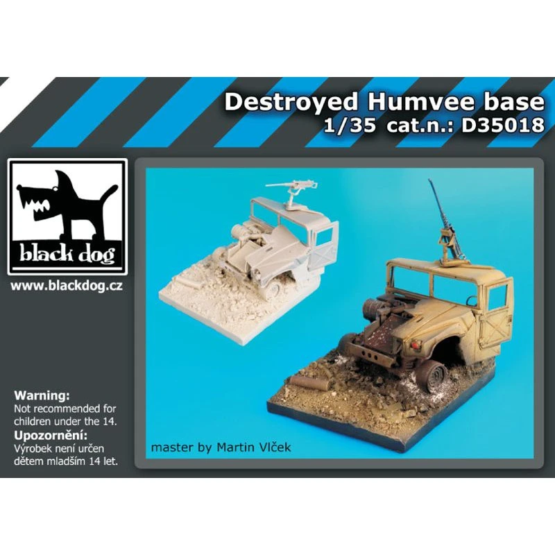 Black Dog® Vignette Destroyed Humvee Base 1:35 3 Black Dog® Vignette Destroyed Humvee Base 1:35