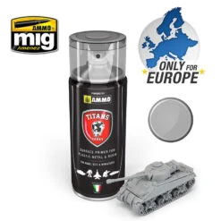 Bombe De Peinture Ammo Mig Gris Clair Mat Titans Hobby