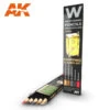 Crayons De Vieillissement AK (x5) Chipping & Aging Set AK10042 -Modèle Militaire Jouet crayons de vieillissement ak x5 chipping aging set ak10042