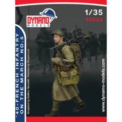 Dynamo Models® Figurine Infanterie Française Tireur FM 24/29 En Marche 1940 N°5 1:35