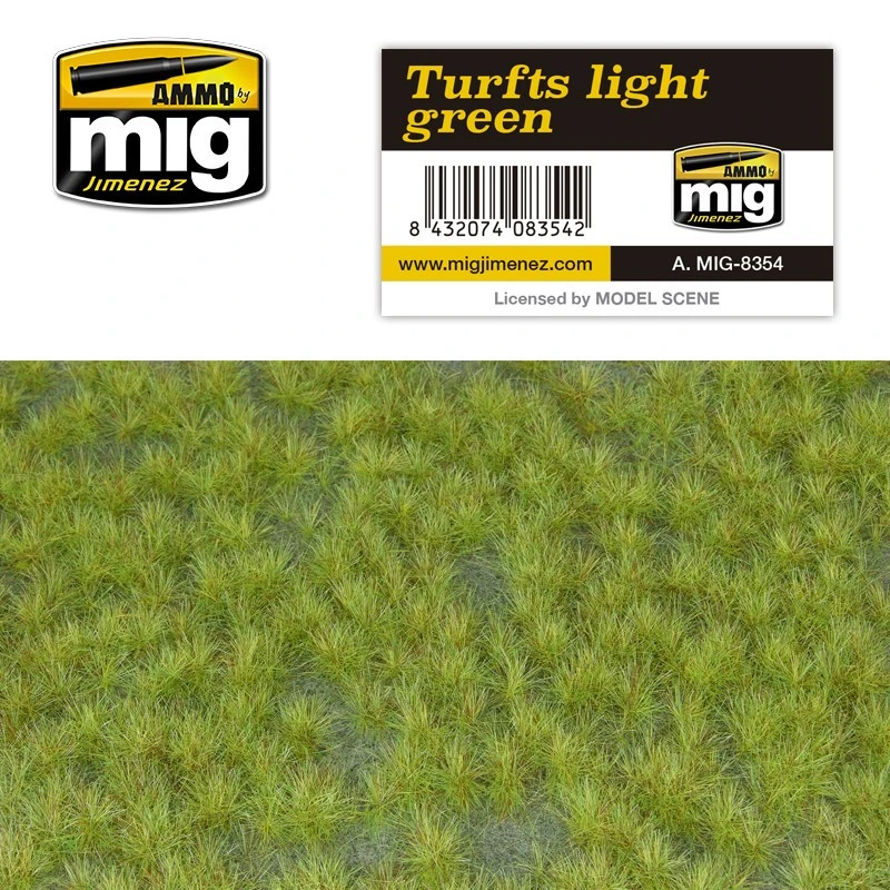 Flocage Diorama Ammo MIG Turfts Light Green A.MIG-8354 3 Flocage Diorama Ammo MIG Turfts Light Green A.MIG-8354