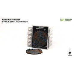 GamersGrass® - Socle Résine Spaceship Corridor Rond 100 Mm (x1)