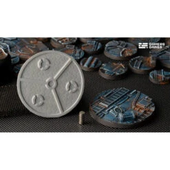 GamersGrass® - Socles Résine Spaceship Corridor Rond 60 Mm (x2) -Modèle Militaire Jouet gamersgrass socles resine spaceship corridor rond 60 mm GGB SPR60 2