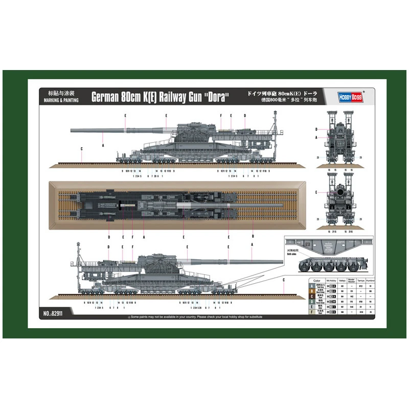 Hobby Boss® German 80cm K(E) Railway Gun "Dora" 1:72 4 Hobby Boss® German 80cm K(E) Railway Gun "Dora" 1:72 – Image 2