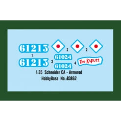 Hobby Boss® Maquette Militaire Char Français Schneider CA - Armored 1:35 -Modèle Militaire Jouet hobby boss maquette militaire char francais schneider ca armored 83862 2