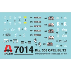 Italeri Maquette Militaire Kfz. 305 Opel Blitz 1:72 -Modèle Militaire Jouet italeri maquette militaire kfz 305 opel blitz 7014 5