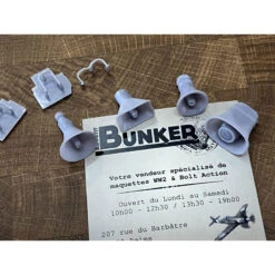 Lot De 4 Haut-parleurs 1:35 -Modèle Militaire Jouet lot de 4 haut parleurs resine 2