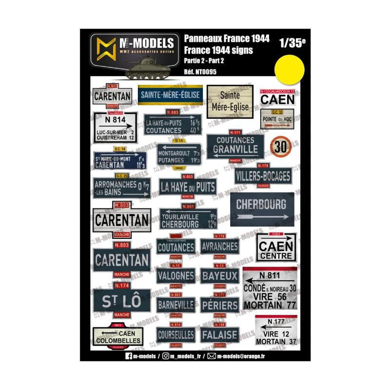 M-Models® - Panneaux Signalétiques France (Normandie) 1944 1:35 3 M-Models® - Panneaux Signalétiques France (Normandie) 1944 1:35