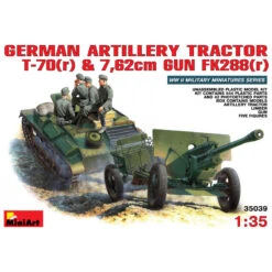 MiniArt German Artillery Tractor T-70(r) & 7,62cm Gun FK288(r) 1:35