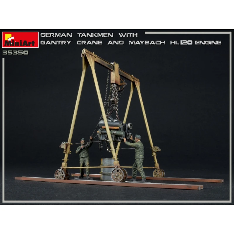 MiniArt® Grue Gantry 5 Tonnes + Moteur Maybach HL120 + Mécaniciens Allemands WW2 1:35 6 MiniArt® Grue Gantry 5 Tonnes + Moteur Maybach HL120 + Mécaniciens Allemands WW2 1:35 – Image 4