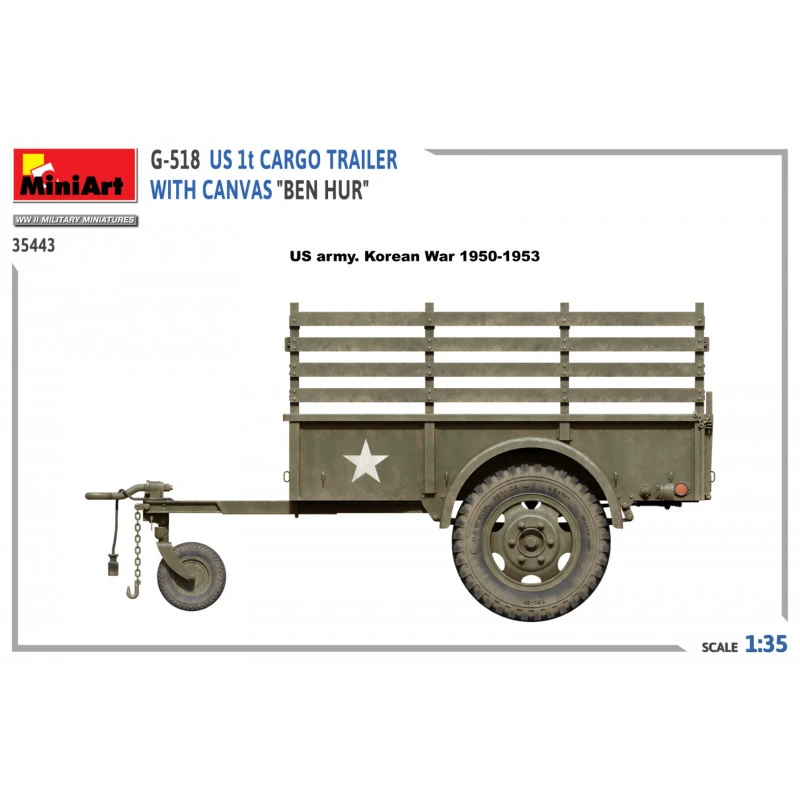 MiniArt® Maquette Militaire Remorque US G-518 1t Cargo Trailer "Ben Hur" 1:35 17 MiniArt® Maquette Militaire Remorque US G-518 1t Cargo Trailer "Ben Hur" 1:35 – Image 15