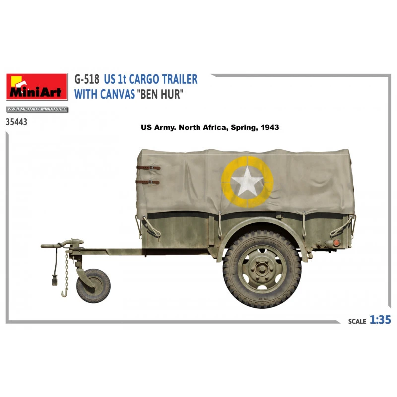 MiniArt® Maquette Militaire Remorque US G-518 1t Cargo Trailer "Ben Hur" 1:35 18 MiniArt® Maquette Militaire Remorque US G-518 1t Cargo Trailer "Ben Hur" 1:35 – Image 16
