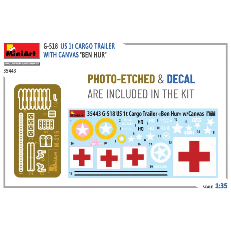MiniArt® Maquette Militaire Remorque US G-518 1t Cargo Trailer "Ben Hur" 1:35 12 MiniArt® Maquette Militaire Remorque US G-518 1t Cargo Trailer "Ben Hur" 1:35 – Image 10