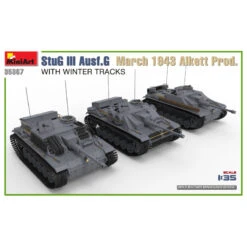 MiniArt® Maquette Militaire Stug III Ausf.G (Mars 1943 Alkett Production) Chenilles Winterketten 1:35 -Modèle Militaire Jouet miniart maquette militaire stug iii ausfg mars 1943 alkett production chenilles winterketten 35367 2