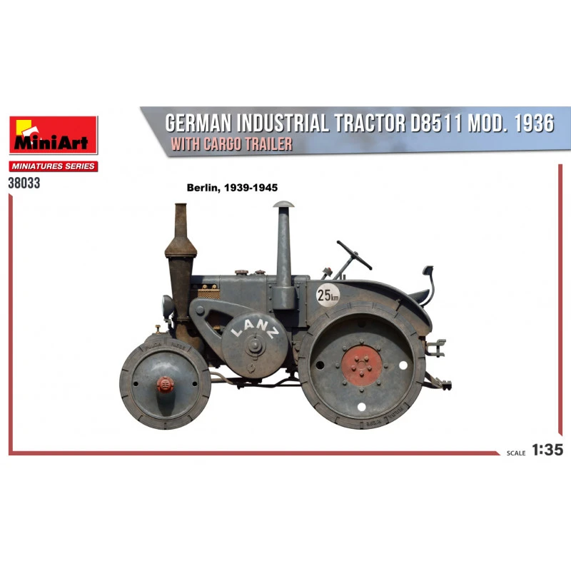 MiniArt® Maquette Militaire Tracteur Industriel Allemand D8511 (modèle 1936) Avec Remorque 1:35 6 MiniArt® Maquette Militaire Tracteur Industriel Allemand D8511 (modèle 1936) Avec Remorque 1:35 – Image 4