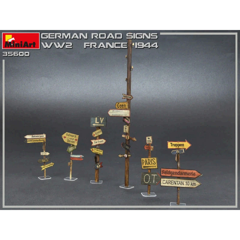 MiniArt® Panneaux Routier Allemands WW2 (France 1944) 1:35 5 MiniArt® Panneaux Routier Allemands WW2 (France 1944) 1:35 – Image 3