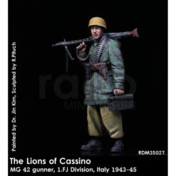 Rado Miniatures® Figurine Militaire The Lions Of Cassino Division Fallschirmjäger MG42 Gunner Italie 1943-1945 1:35