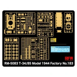 RFM® Maquette Militaire Char Soviétique T-34/85 (1944) Usine No.183 1:35 -Modèle Militaire Jouet rfm maquette militaire char sovietique t 3485 1944 usine no183 5083 2