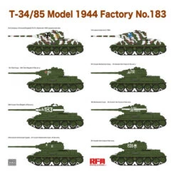 RFM® Maquette Militaire Char Soviétique T-34/85 (1944) Usine No.183 1:35 -Modèle Militaire Jouet rfm maquette militaire char sovietique t 3485 1944 usine no183 5083 3