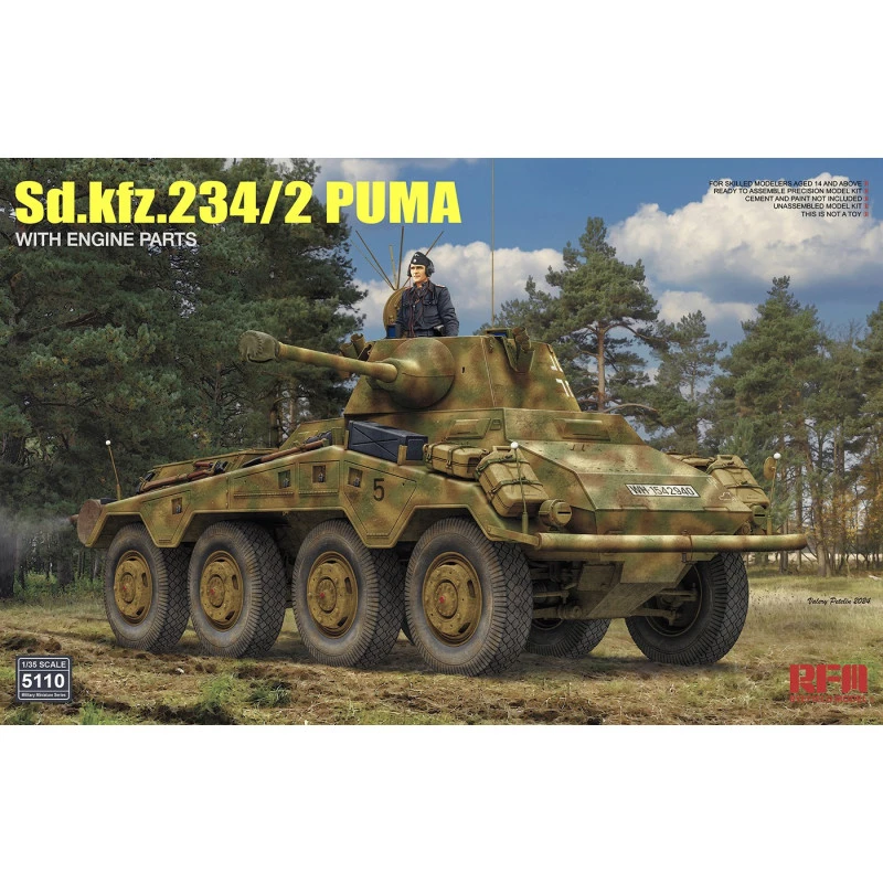 RFM® Maquette Militaire Sd.Kfz. 234/2 Puma 1:35 3 RFM® Maquette Militaire Sd.Kfz. 234/2 Puma 1:35