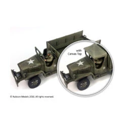 Rubicon Models® - US 2½ Ton 6x6 Cargo Truck CCKW-353 1:56 (28 Mm) -Modèle Militaire Jouet rubicon models us 2 ton 6x6 cargo truck cckw 353 1 56 28 mm 6
