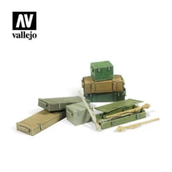 Set Panzerfaust Et Caisses Métal 1/35 Vallejo