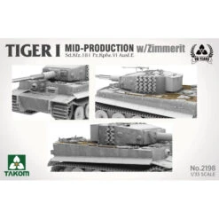 Takom® Maquette Militaire Char Tiger Ausf.E (milieu De Production) Zimmerit 1:35 -Modèle Militaire Jouet takom maquette militaire char tiger ausfe milieu de production zimmerit 2198 3