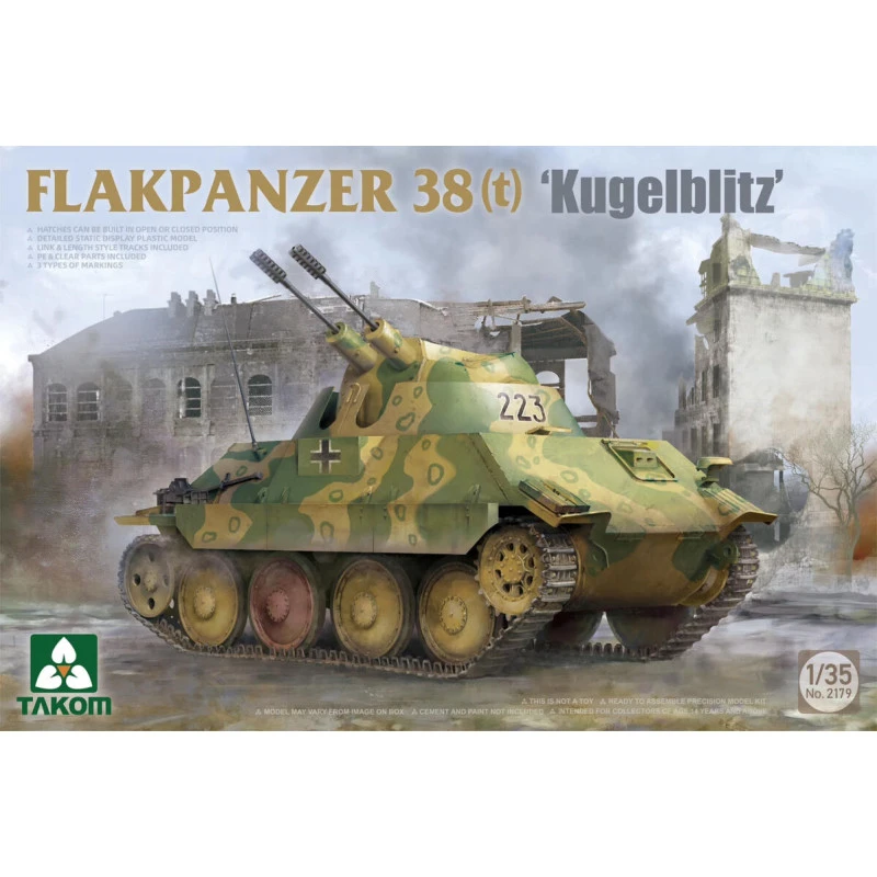 Takom® Maquette Militaire Flakpanzer 38(t) "Kugelblitz" 1:35 3 Takom® Maquette Militaire Flakpanzer 38(t) "Kugelblitz" 1:35