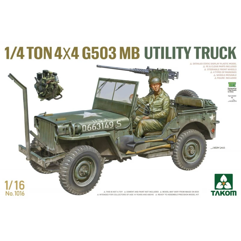 Takom® Maquette Militaire Jeep US G503 MB 1:16 3 Takom® Maquette Militaire Jeep US G503 MB 1:16