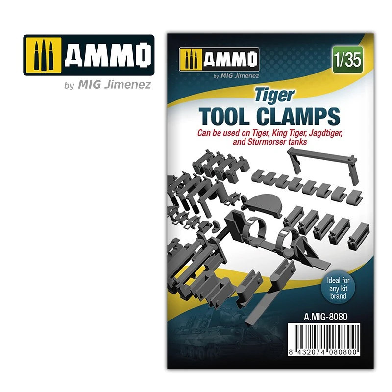 Tiger Tool Clamps 1/35 Ammo MIG-8080 3 Tiger Tool Clamps 1/35 Ammo MIG-8080