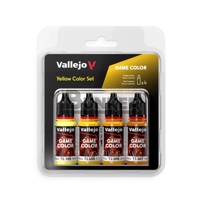 Vallejo® Set De Couleurs Game Color Jaune (x4) 3 Vallejo® Set De Couleurs Game Color Jaune (x4)