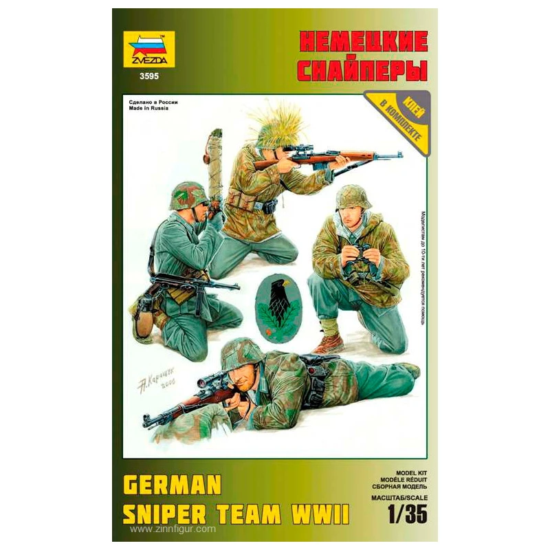 Zvezda® Set De 4 Tireurs D'élites Allemands époque Seconde Guerre Mondiale 1:35 3 Zvezda® Set De 4 Tireurs D'élites Allemands époque Seconde Guerre Mondiale 1:35